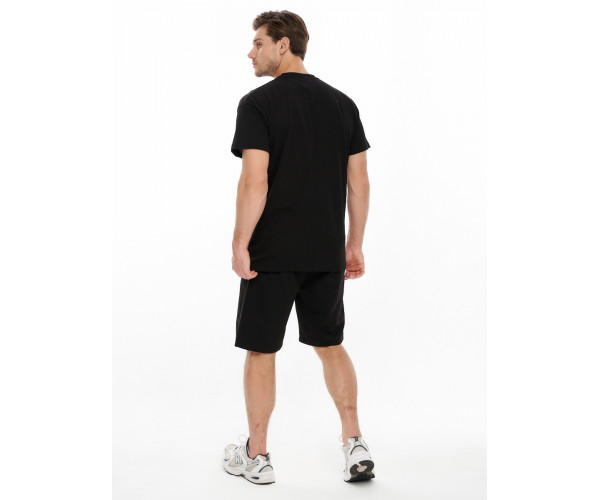 Костюм шорты и футболка черного цвета 9182Ch