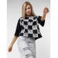 Топ футболка женская черного цвета 14063Ch