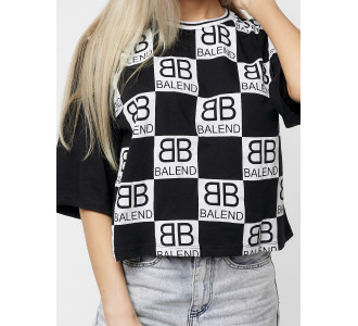 Топ футболка женская черного цвета 14063Ch