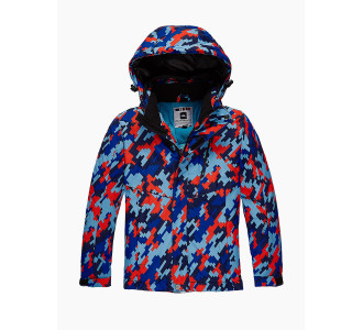 Подростковая для девочки зимняя горнолыжная куртка красного цвета 1774Kr