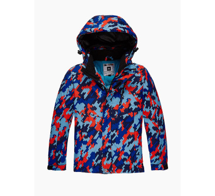 Подростковая для девочки зимняя горнолыжная куртка красного цвета 1774Kr