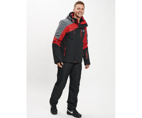 Горнолыжный костюм мужской красного цвета 077013Kr