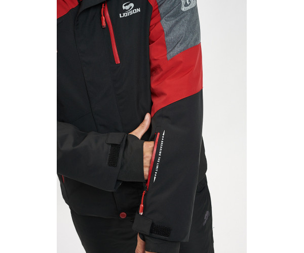 Горнолыжный костюм мужской красного цвета 077013Kr