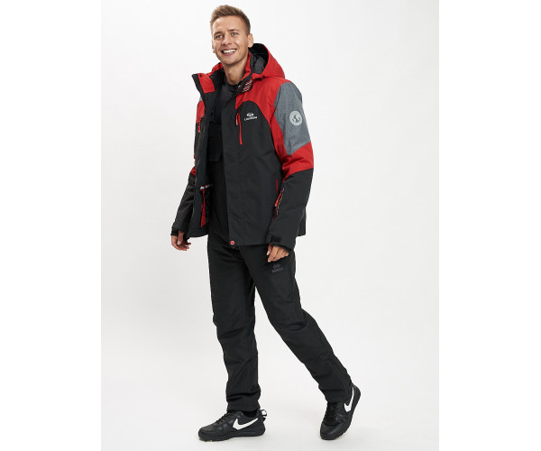 Горнолыжный костюм мужской красного цвета 077013Kr
