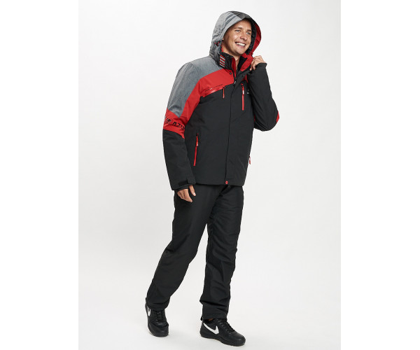 Горнолыжный костюм мужской красного цвета 077013Kr