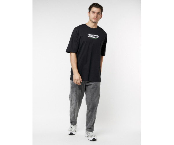 Футболка оверсайз черного цвета 224023Ch