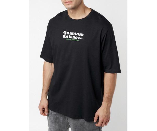 Футболка оверсайз черного цвета 224023Ch