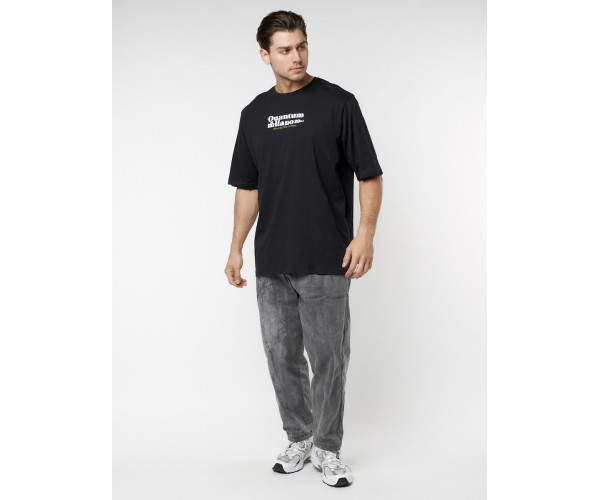 Футболка оверсайз черного цвета 224023Ch
