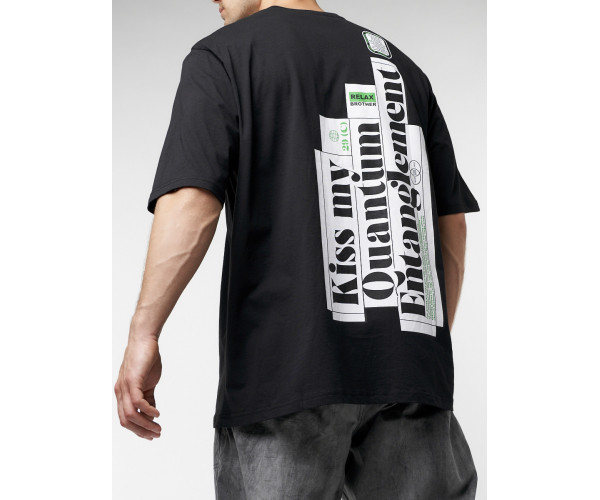 Футболка оверсайз черного цвета 224023Ch