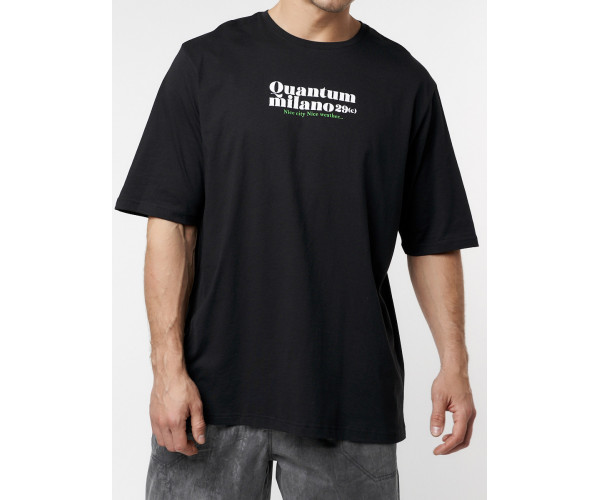 Футболка оверсайз черного цвета 224023Ch