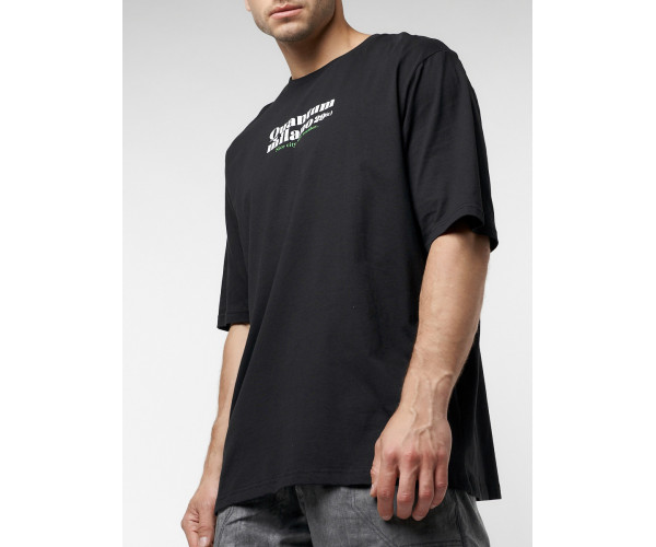 Футболка оверсайз черного цвета 224023Ch