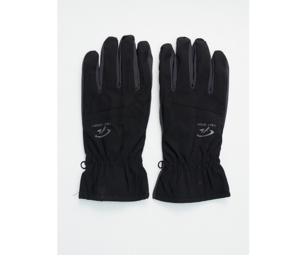 Горнолыжные перчатки мужские темно-серого цвета 607TC