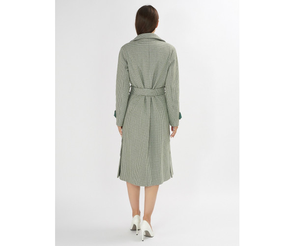 Пальто демисезонное зеленого цвета 42122Z