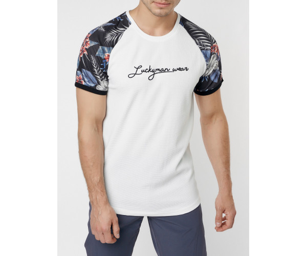 Футболка с вышивкой белого цвета 225176Bl