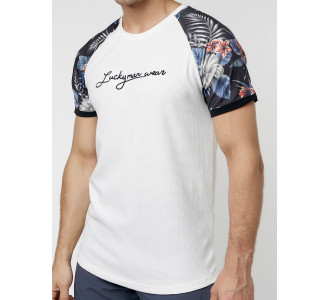 Футболка с вышивкой белого цвета 225176Bl