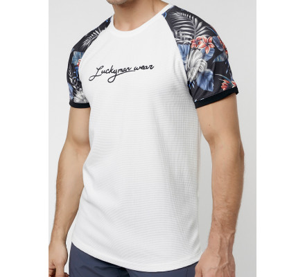 Футболка с вышивкой белого цвета 225176Bl