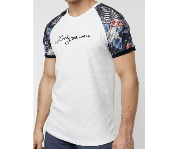 Футболка с вышивкой белого цвета 225176Bl