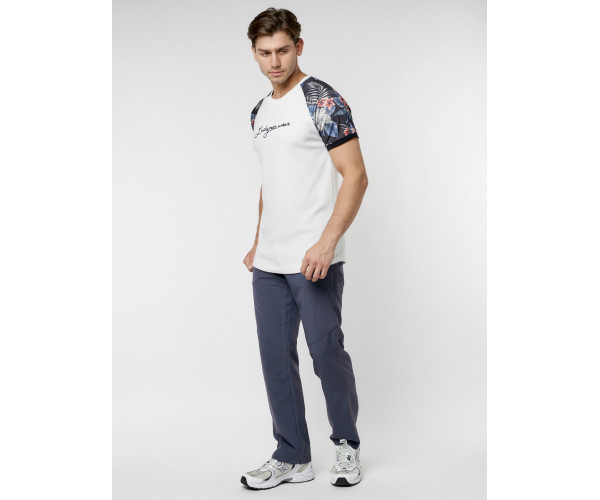 Футболка с вышивкой белого цвета 225176Bl