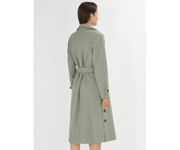 Пальто демисезонное зеленого цвета 42122Z