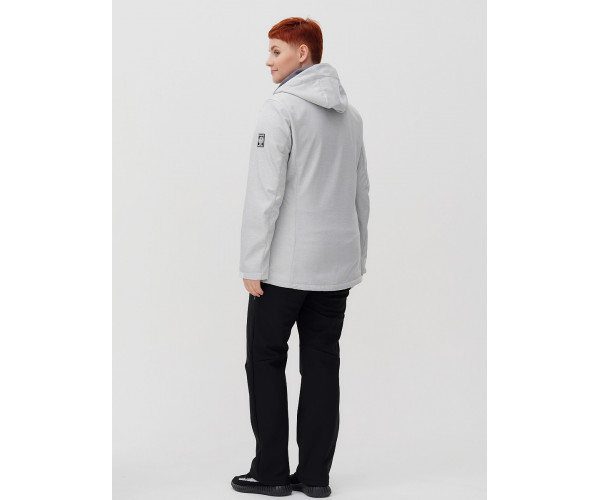 Костюм  bigsize светло-серого цвета 02031-1SS