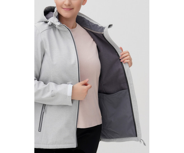 Костюм  bigsize светло-серого цвета 02031-1SS