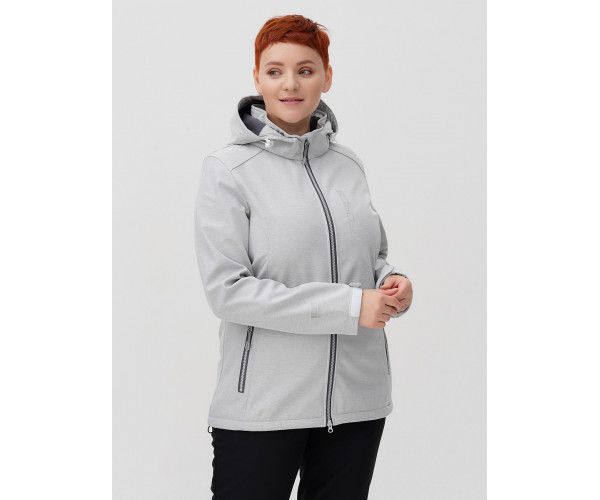 Костюм  bigsize светло-серого цвета 02031-1SS