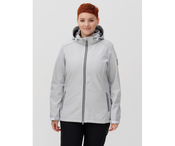 Костюм  bigsize светло-серого цвета 02031-1SS