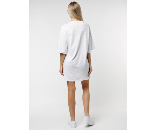 Туника женская с цепочкой белого цвета 28014Bl