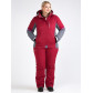 Женский зимний костюм горнолыжный большого размера бордового цвета 01934Bo