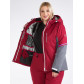Женский зимний костюм горнолыжный большого размера бордового цвета 01934Bo