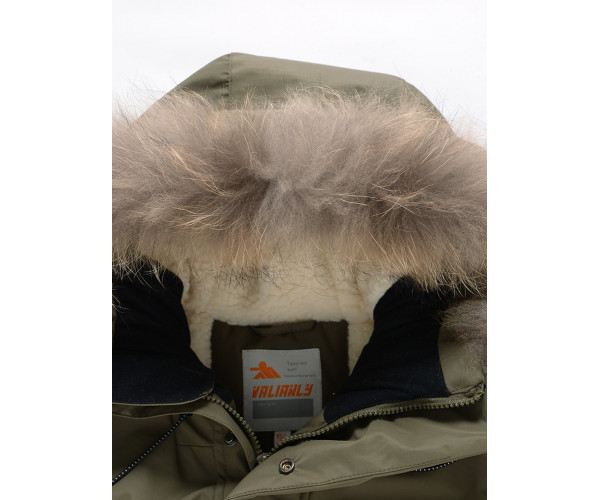 Парка зимняя Valianly для мальчика хаки цвета 90431Kh