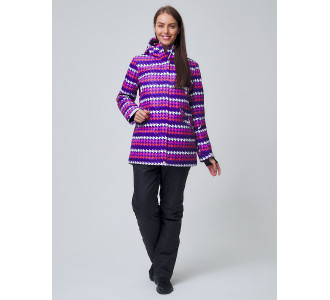 Женский зимний горнолыжный костюм  темно-фиолетового цвета 01937TF