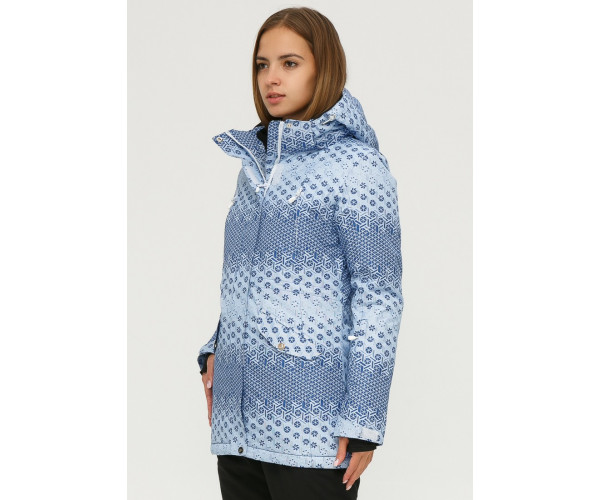 Женский зимний костюм горнолыжный синего цвета 01803S