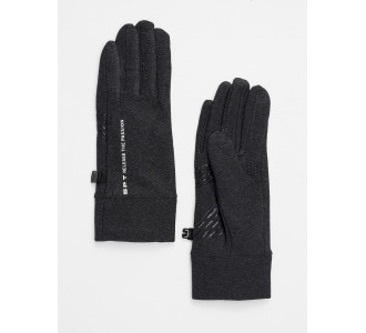 Спортивные перчатки демисезонные женские темно-серого цвета 644TC