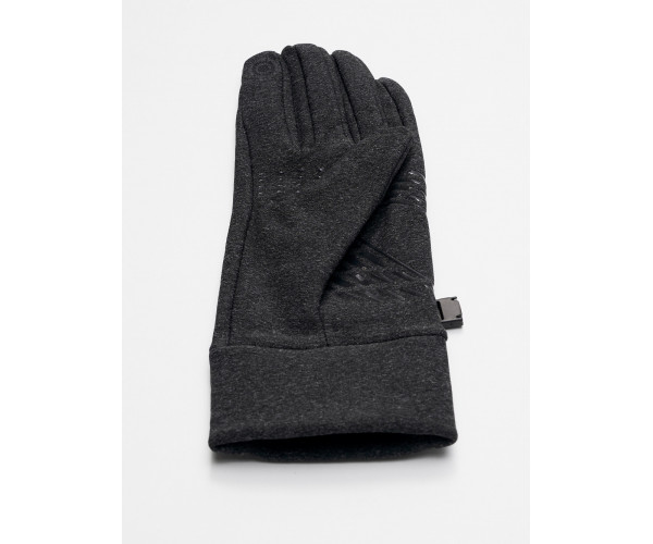 Спортивные перчатки демисезонные женские темно-серого цвета 644TC