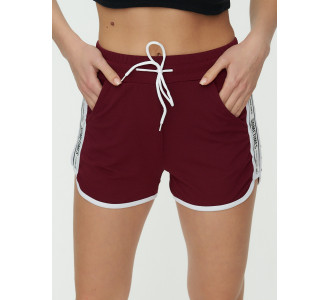 Спортивные шорты женские бордового цвета 3008Bo