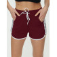 Спортивные шорты женские бордового цвета 3008Bo