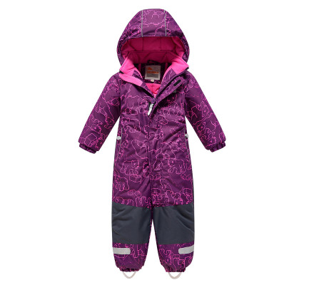 Детский зимний комбинезон фиолетового цвета 9024F