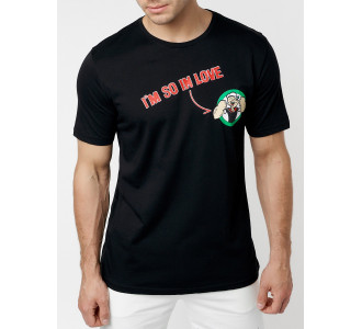 Мужская футболка с принтом черного цвета 221168Ch