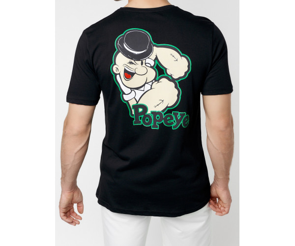 Мужская футболка с принтом черного цвета 221168Ch