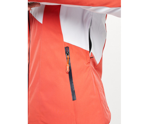 Горнолыжная куртка женская оранжевого цвета 77030O