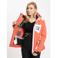 Горнолыжная куртка женская оранжевого цвета 77030O