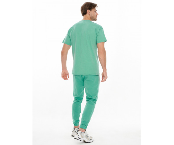 Костюм джоггеры с футболкой салатового цвета 9181Sl