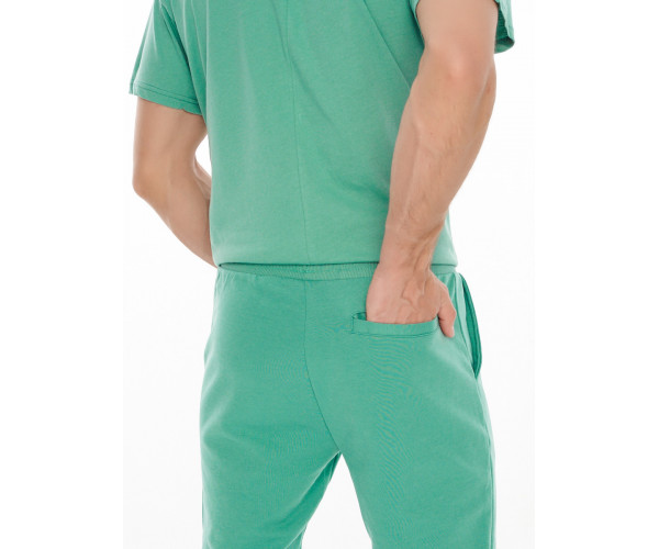 Костюм джоггеры с футболкой салатового цвета 9181Sl