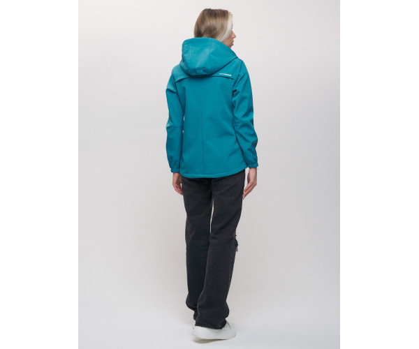 Ветровка  женская бирюзового цвета 20014Br