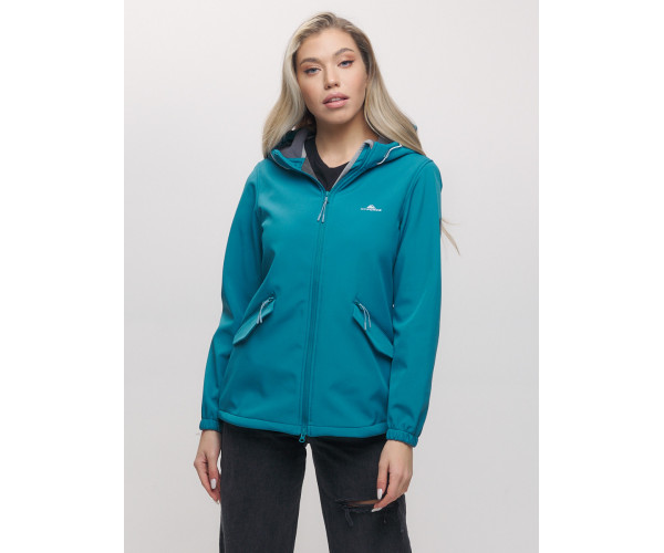 Ветровка  женская бирюзового цвета 20014Br