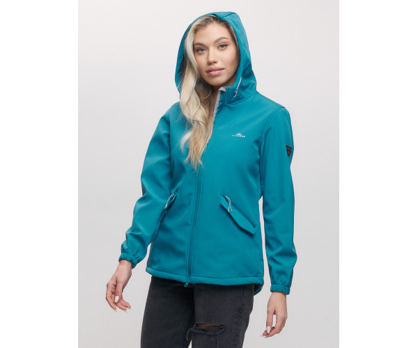 Ветровка  женская бирюзового цвета 20014Br