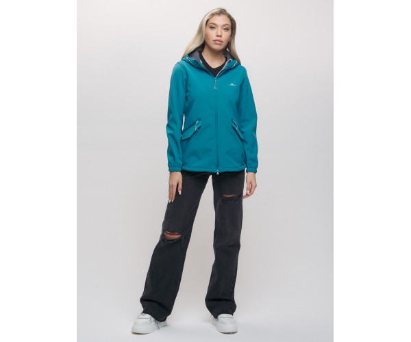 Ветровка  женская бирюзового цвета 20014Br