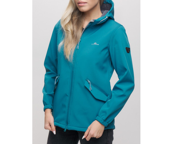 Ветровка  женская бирюзового цвета 20014Br