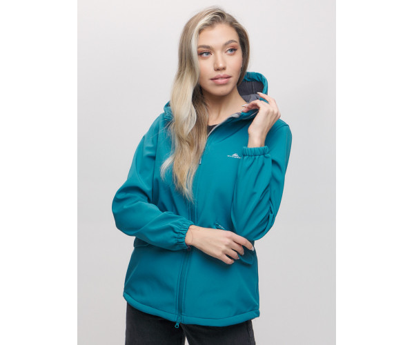 Ветровка  женская бирюзового цвета 20014Br